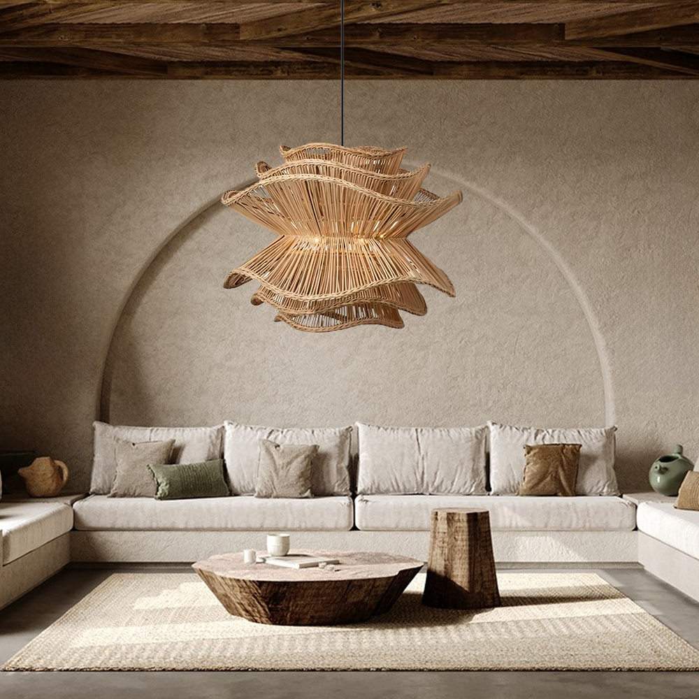 Wabi-sabi Style Chandelier Southeast Asia Living Room Bedroom Restaurant Pendants Homestay Light Fixture