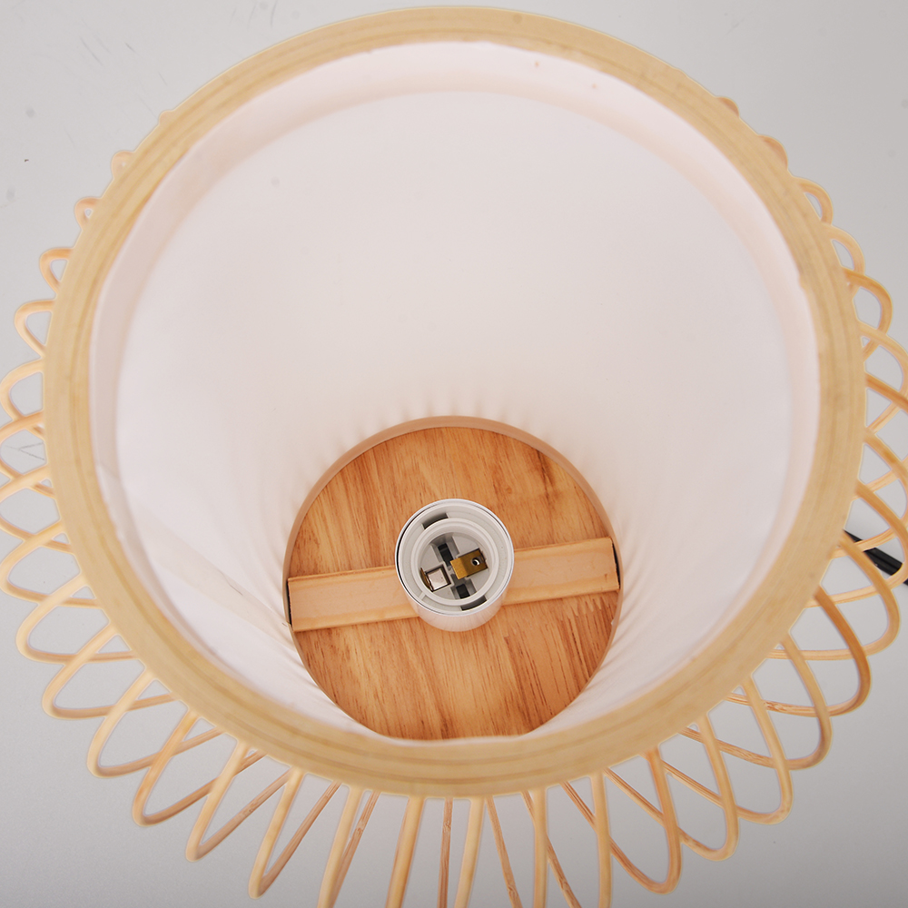 Artisan Bamboo Table Lamp Handwoven Japandi Desk Lamp