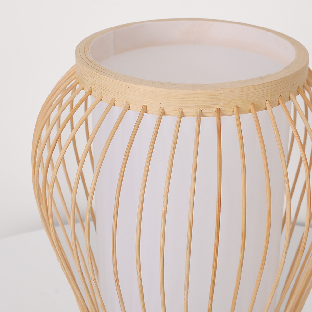 Artisan Bamboo Table Lamp Handwoven Japandi Desk Lamp