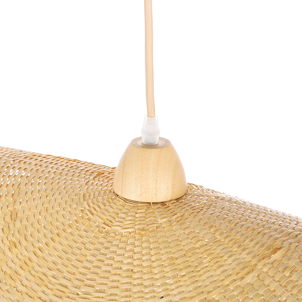 Japanese-style Woven Bamboo Sunhat Pendant Light for Restaurants or Dining Room