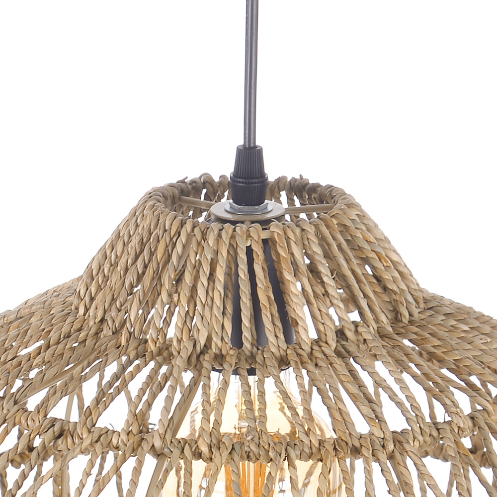 Woven Seagrass Pendant Lamp Wabisabi Kitchen Decor Lighting