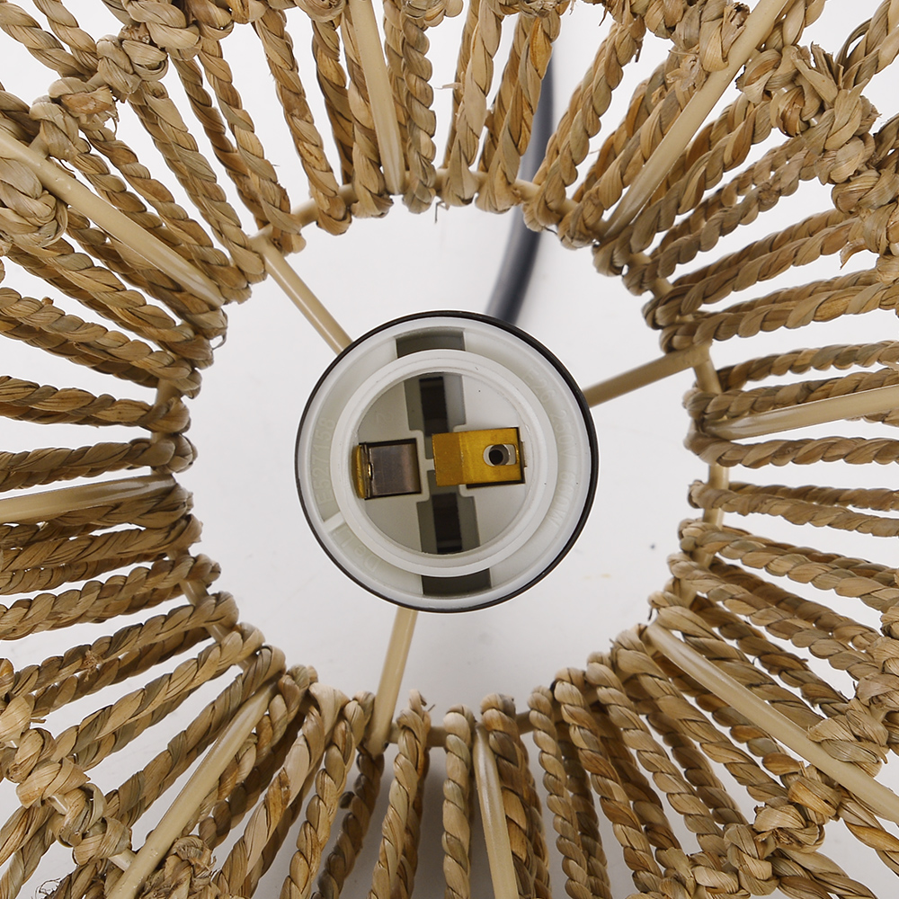 Woven Seagrass Pendant Lamp Wabisabi Kitchen Decor Lighting