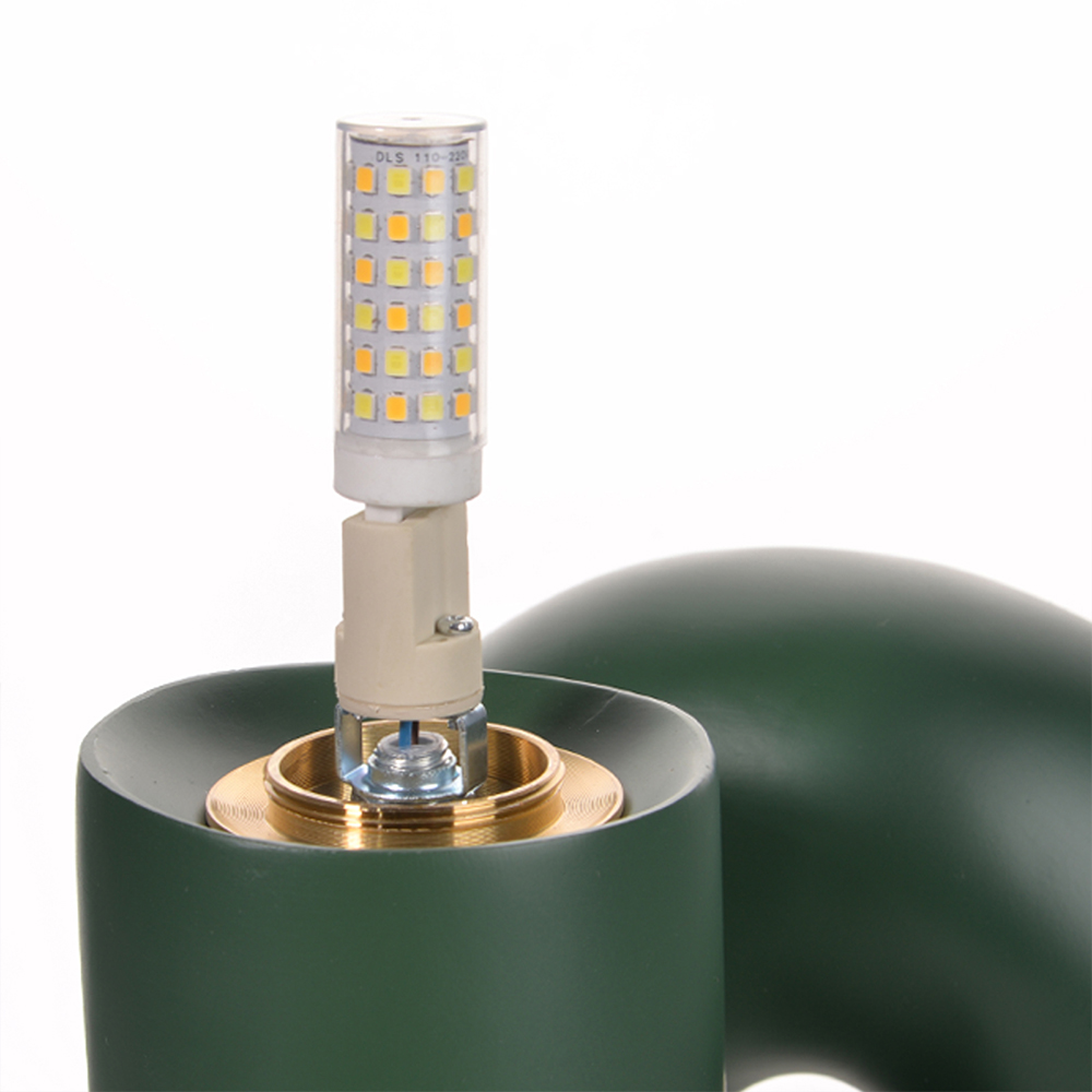 Nordic Style Green Desk Lamp Bedroom Plug-in Table Lamp