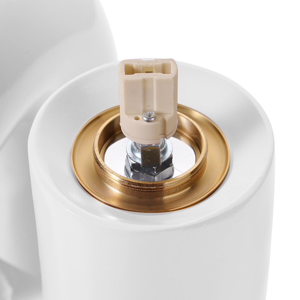 Modern Design White Table Lamp with Resin Base