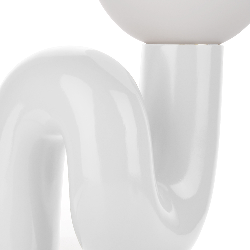 Modern Design White Table Lamp with Resin Base