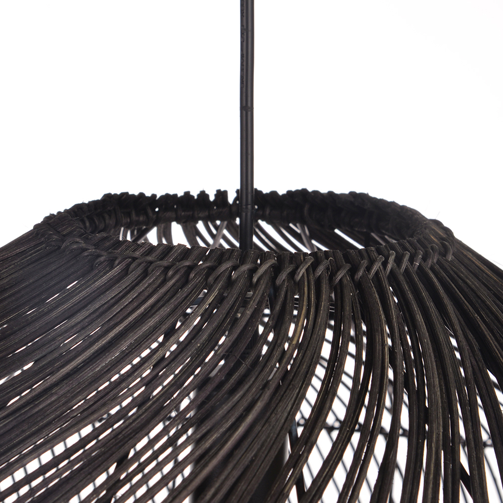 Hand-Woven Pendant Light Fixture Farmhouse Basket Hanging Lamp Chandelier for Kitchen