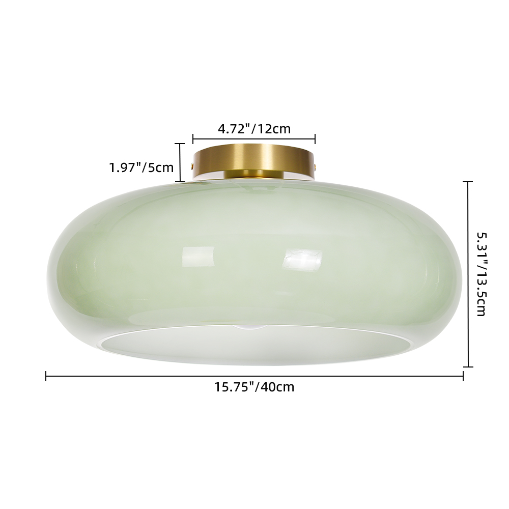 Corridor Entrance Glass Ceiling Lamp Shade Flush Mount Lights