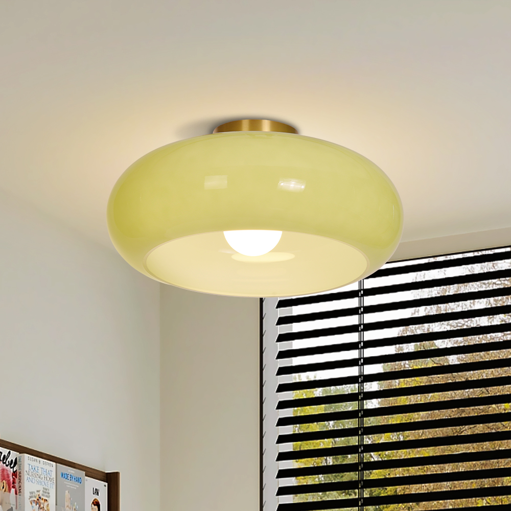 Corridor Entrance Glass Ceiling Lamp Shade Flush Mount Lights