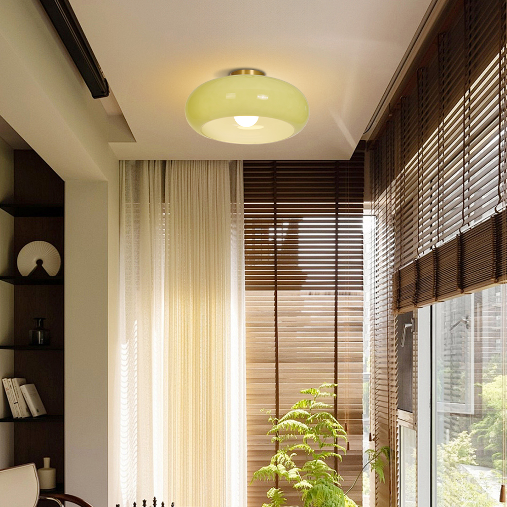Corridor Entrance Glass Ceiling Lamp Shade Flush Mount Lights