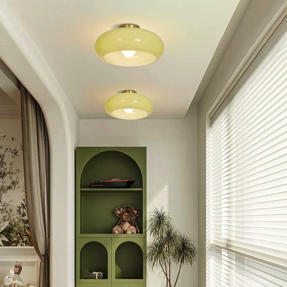 Corridor Entrance Glass Ceiling Lamp Shade Flush Mount Lights