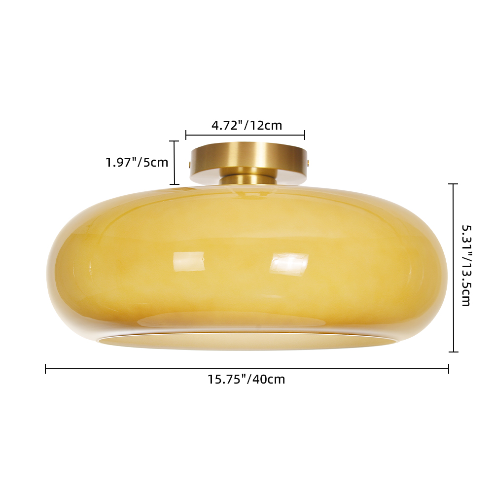 Corridor Entrance Glass Ceiling Lamp Shade Flush Mount Lights