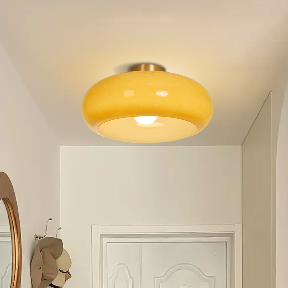 Corridor Entrance Glass Ceiling Lamp Shade Flush Mount Lights