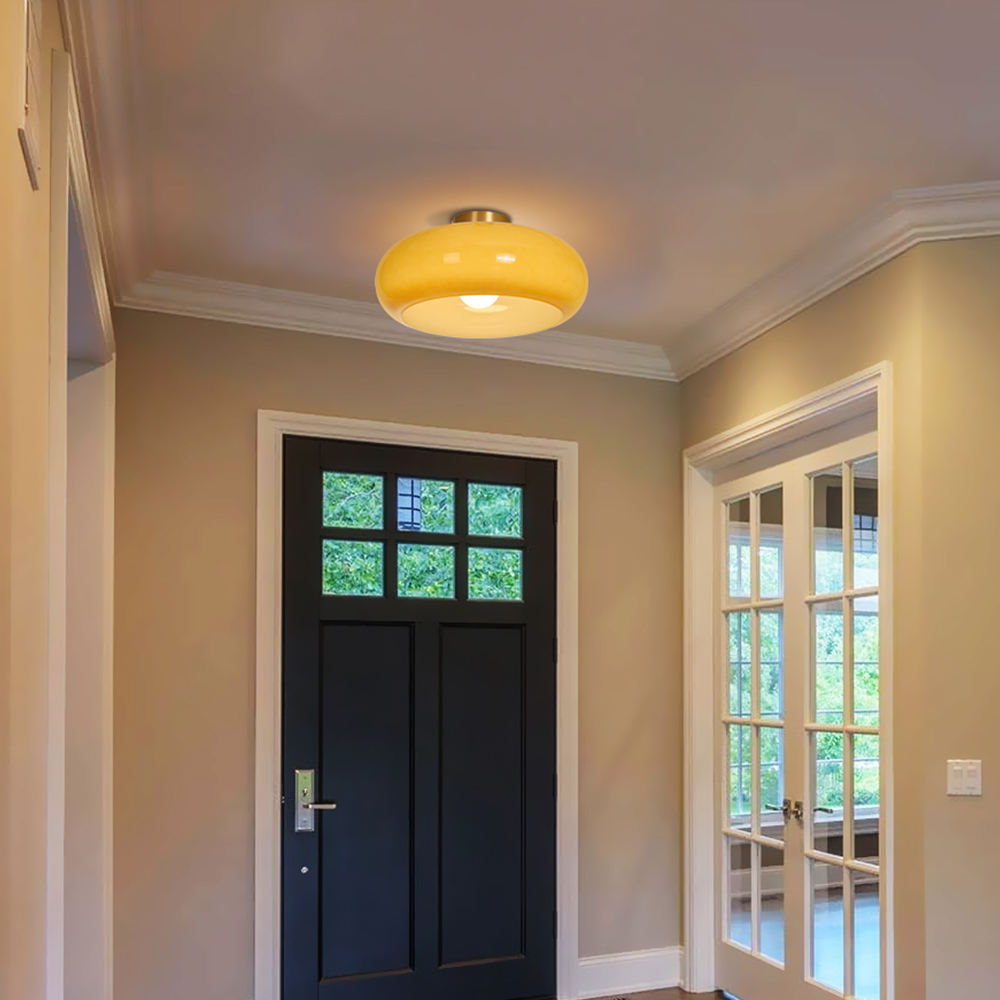 Corridor Entrance Glass Ceiling Lamp Shade Flush Mount Lights