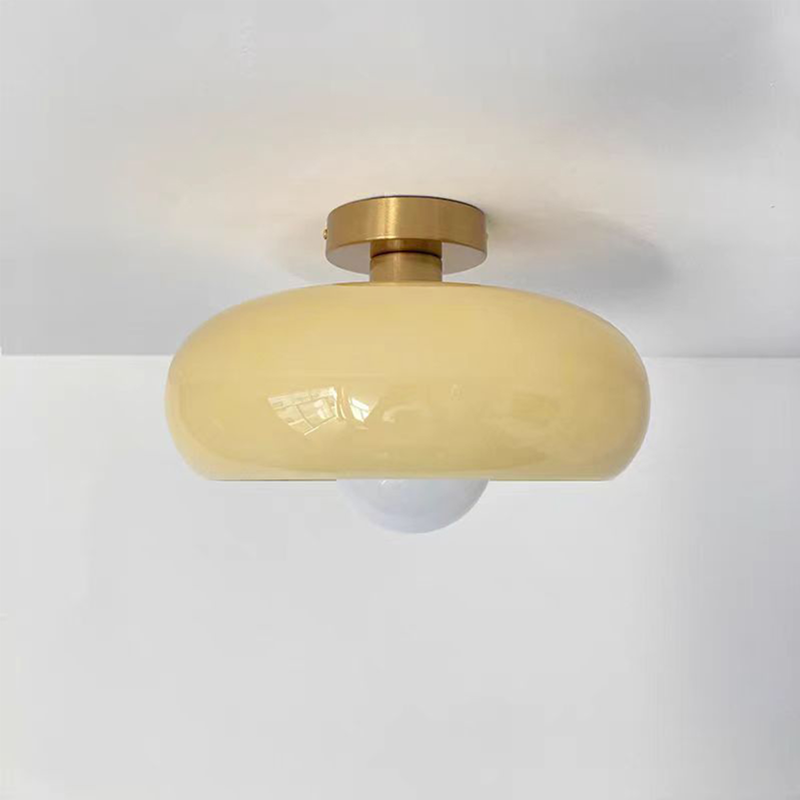 Medieval-style Modern Flush Mount Ceiling Lamp Front Porch Green Chandelier