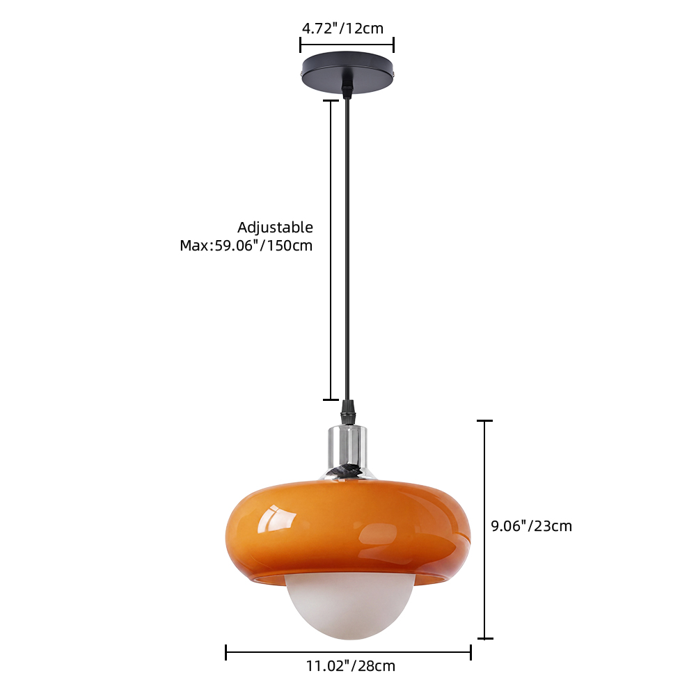 Bauhaus Minimalist Glass Pendant Light for Dining Rooms Bars