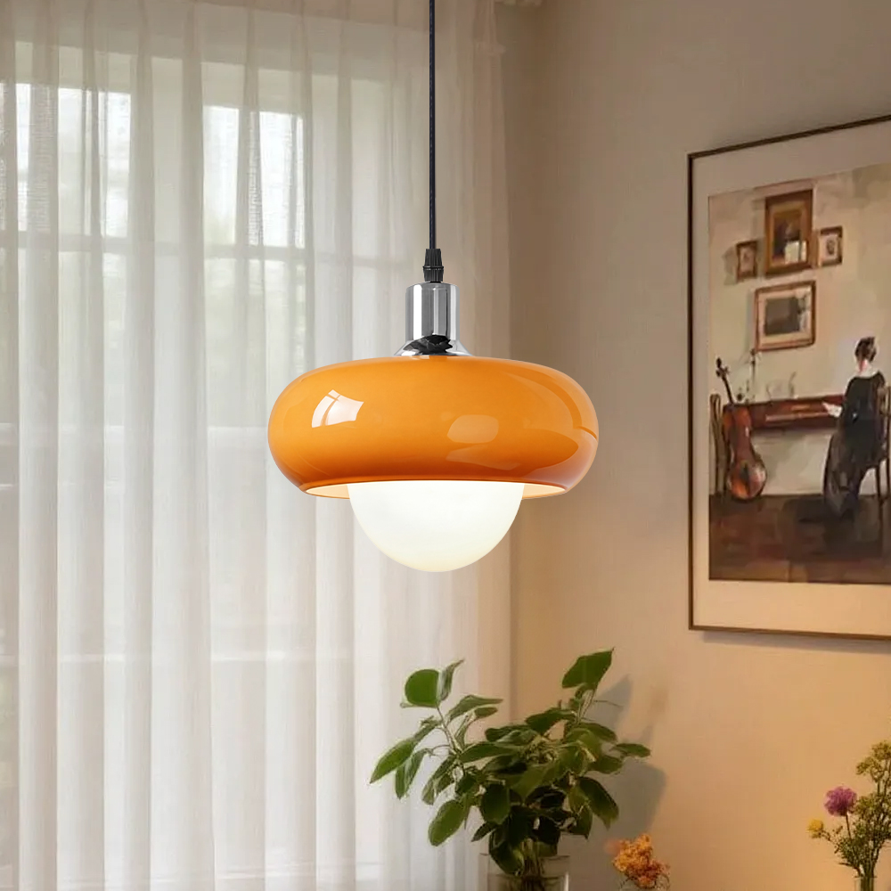 Bauhaus Minimalist Glass Pendant Light for Dining Rooms Bars