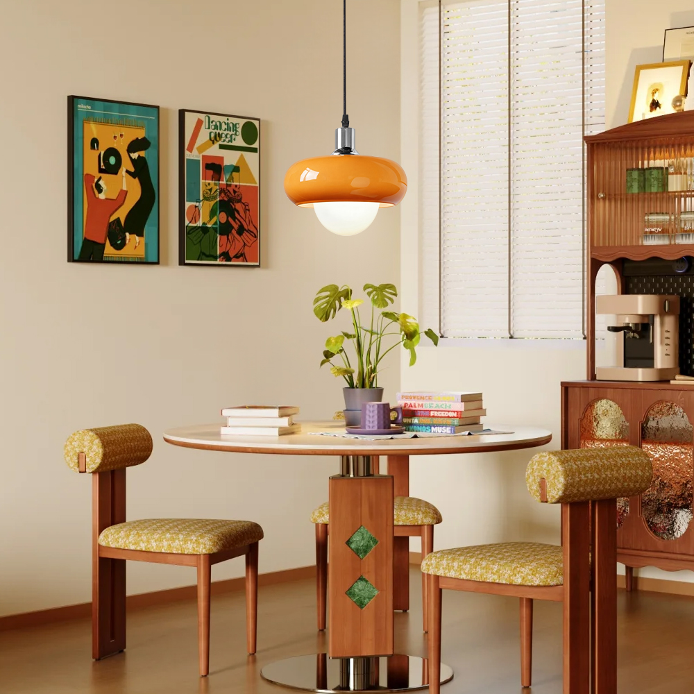 Bauhaus Minimalist Glass Pendant Light for Dining Rooms Bars
