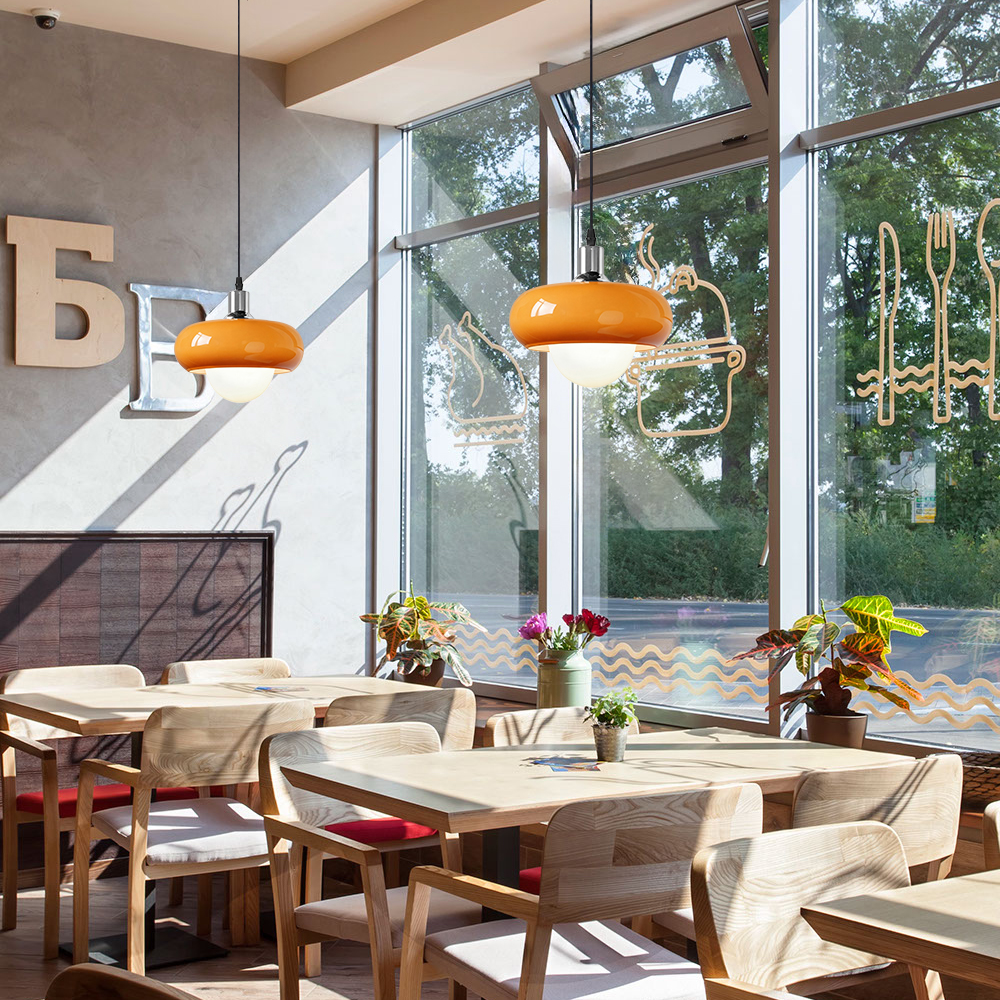 Bauhaus Minimalist Glass Pendant Light for Dining Rooms Bars