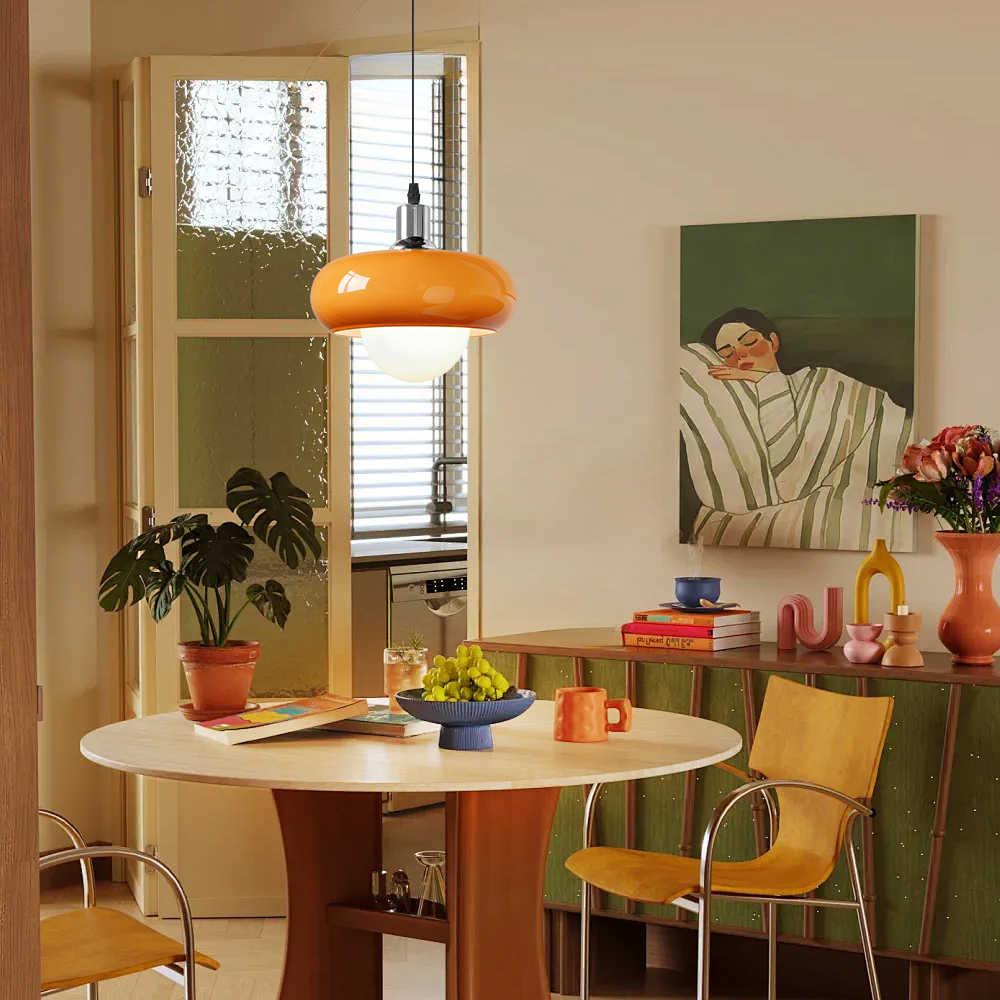 Bauhaus Minimalist Glass Pendant Light for Dining Rooms Bars