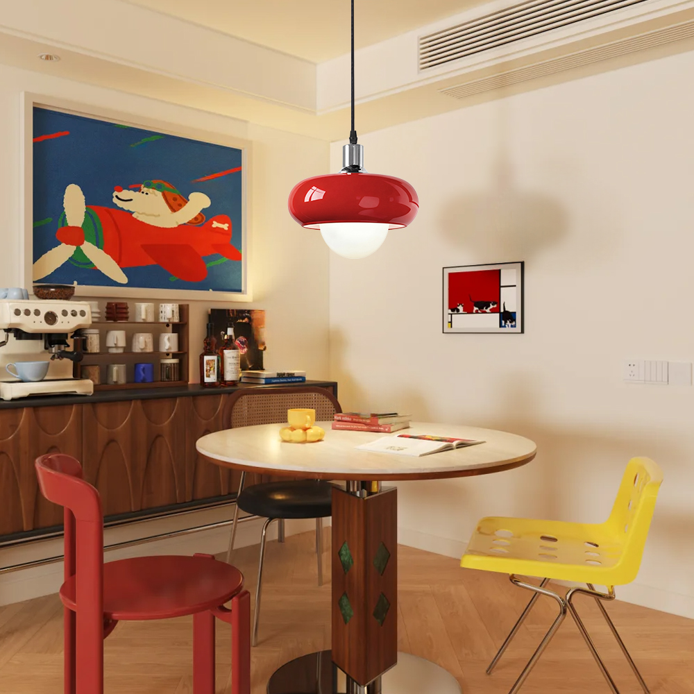 Bauhaus Minimalist Glass Pendant Light for Dining Rooms Bars