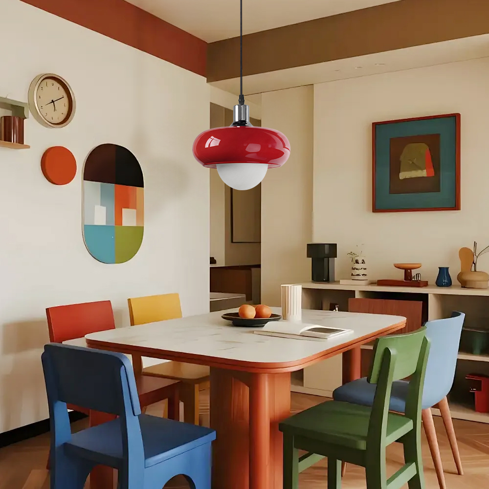 Bauhaus Minimalist Glass Pendant Light for Dining Rooms Bars