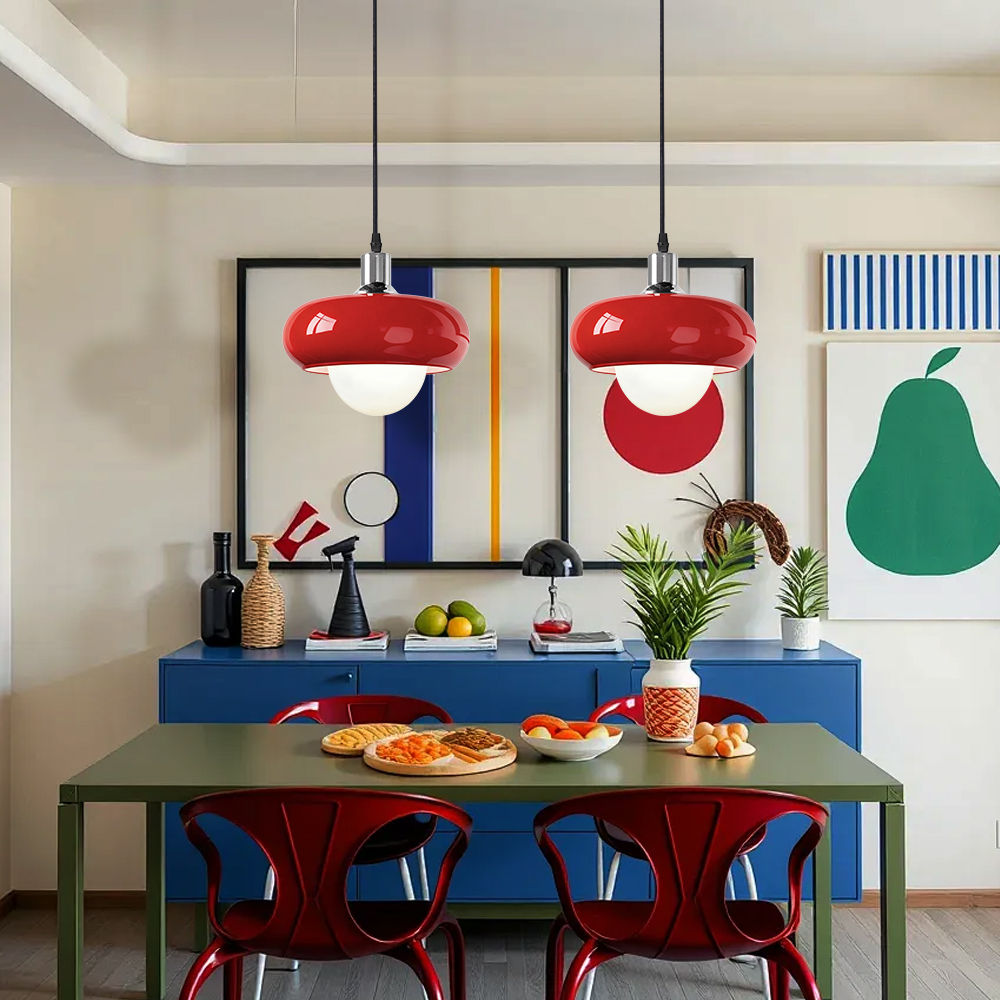 Bauhaus Minimalist Glass Pendant Light for Dining Rooms Bars