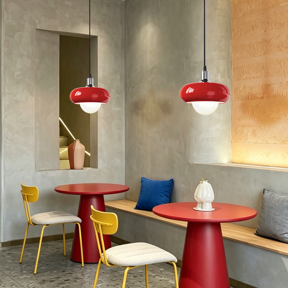Bauhaus Minimalist Glass Pendant Light for Dining Rooms Bars