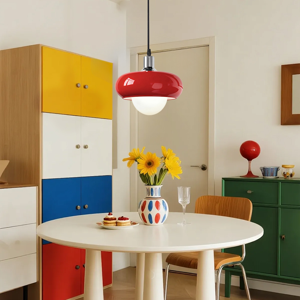 Bauhaus Minimalist Glass Pendant Light for Dining Rooms Bars