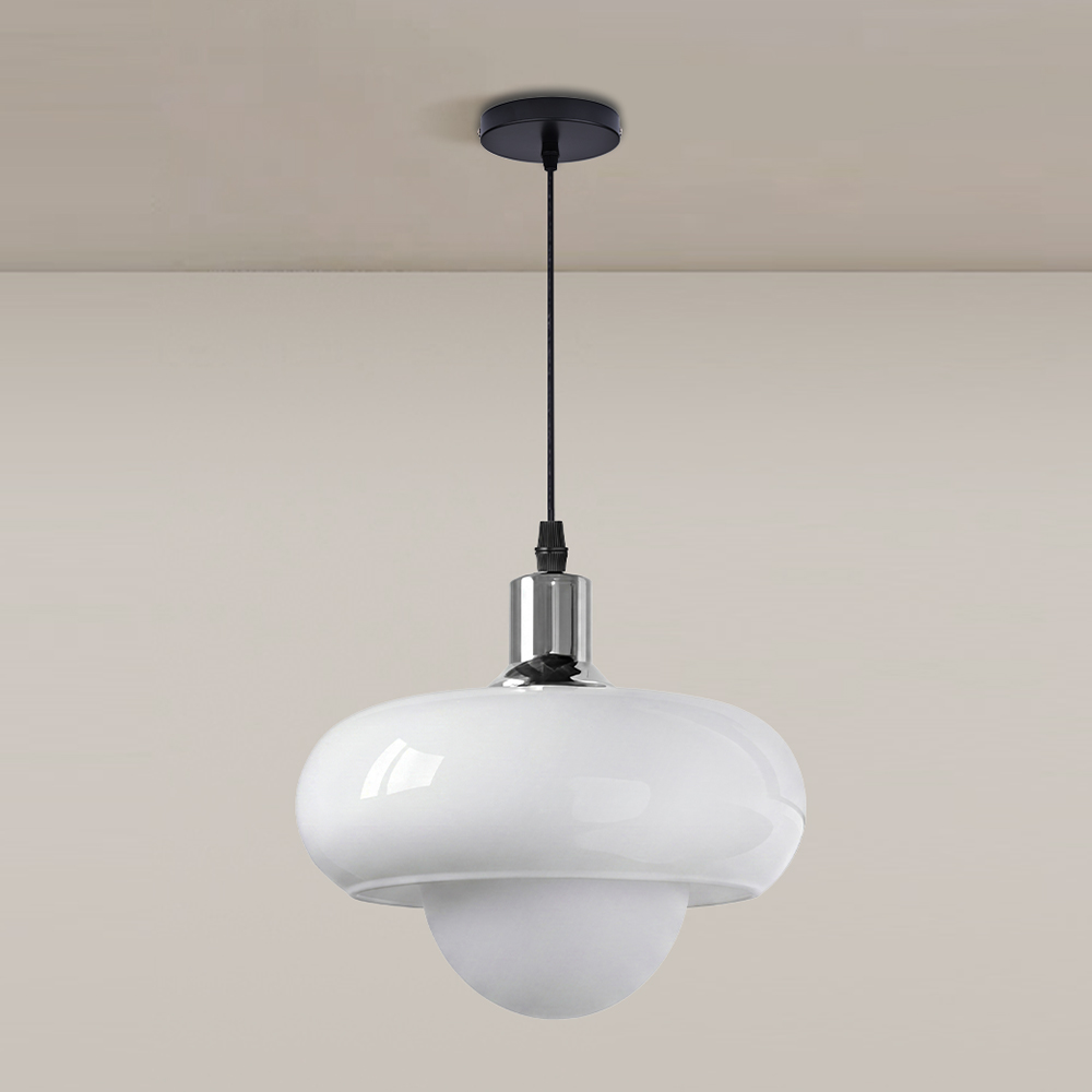 Bauhaus Minimalist Glass Pendant Light for Dining Rooms Bars