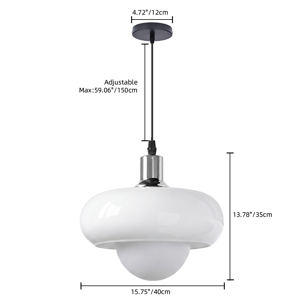 Bauhaus Minimalist Glass Pendant Light for Dining Rooms Bars