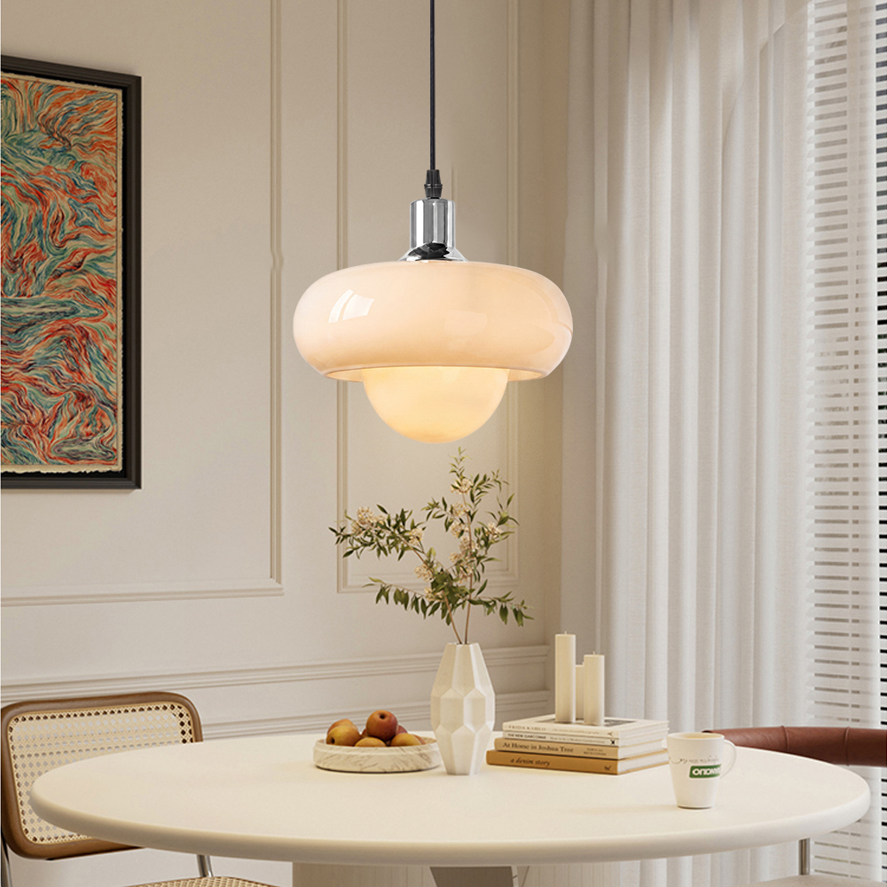 Bauhaus Minimalist Glass Pendant Light for Dining Rooms Bars