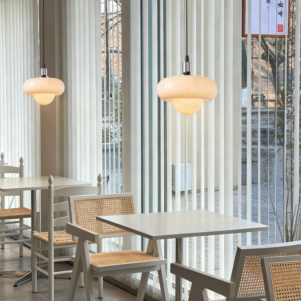 Bauhaus Minimalist Glass Pendant Light for Dining Rooms Bars