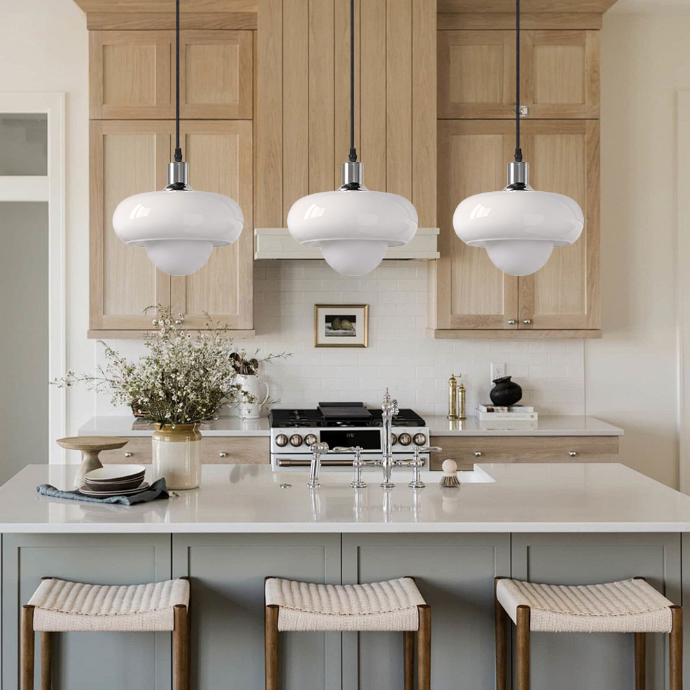 Bauhaus Minimalist Glass Pendant Light for Dining Rooms Bars