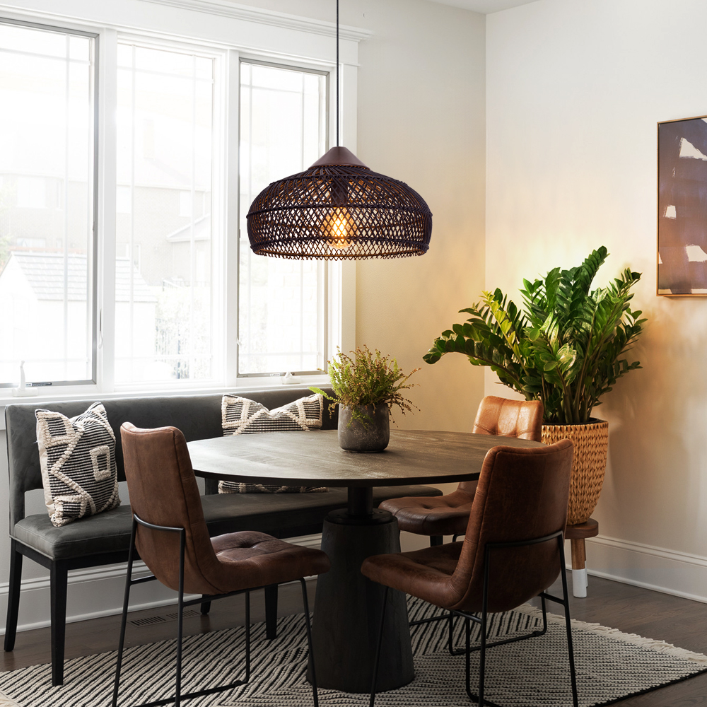 Pastoral Decor Rattan Pendant Light Creative Fixtures for Dining Areas, Living Rooms