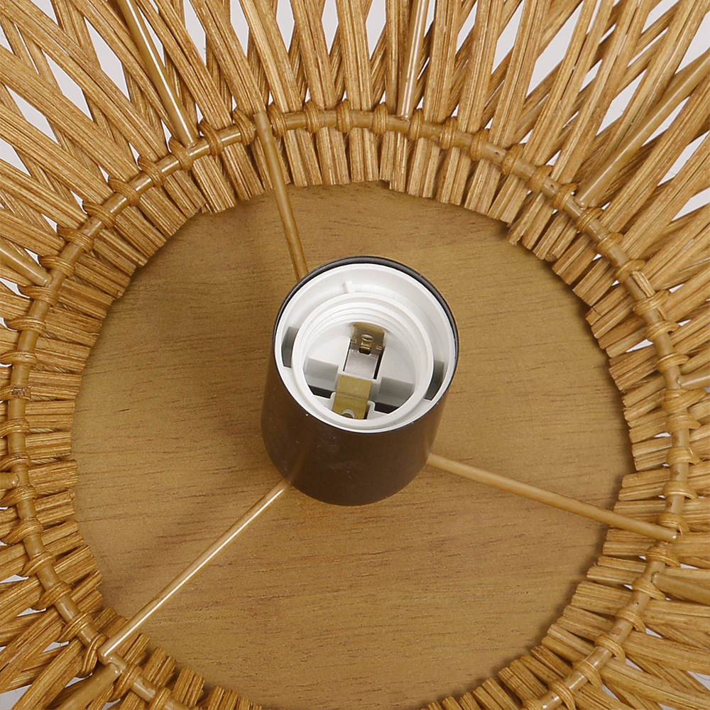 Pastoral Decor Rattan Pendant Light Creative Fixtures for Dining Areas, Living Rooms