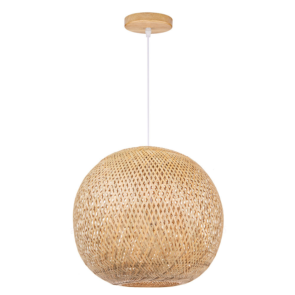 Japanese Bamboo Spherical Pendant Light Pastoral Restaurant Homestay Hanging Lamps