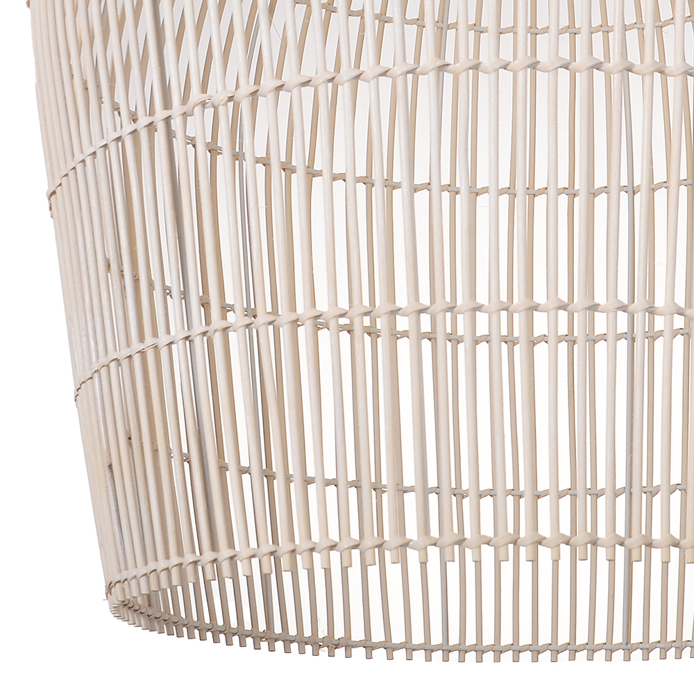 Modern Handwoven Bell-Shaped Rattan Pendant Light Suitable for Indoor Areas