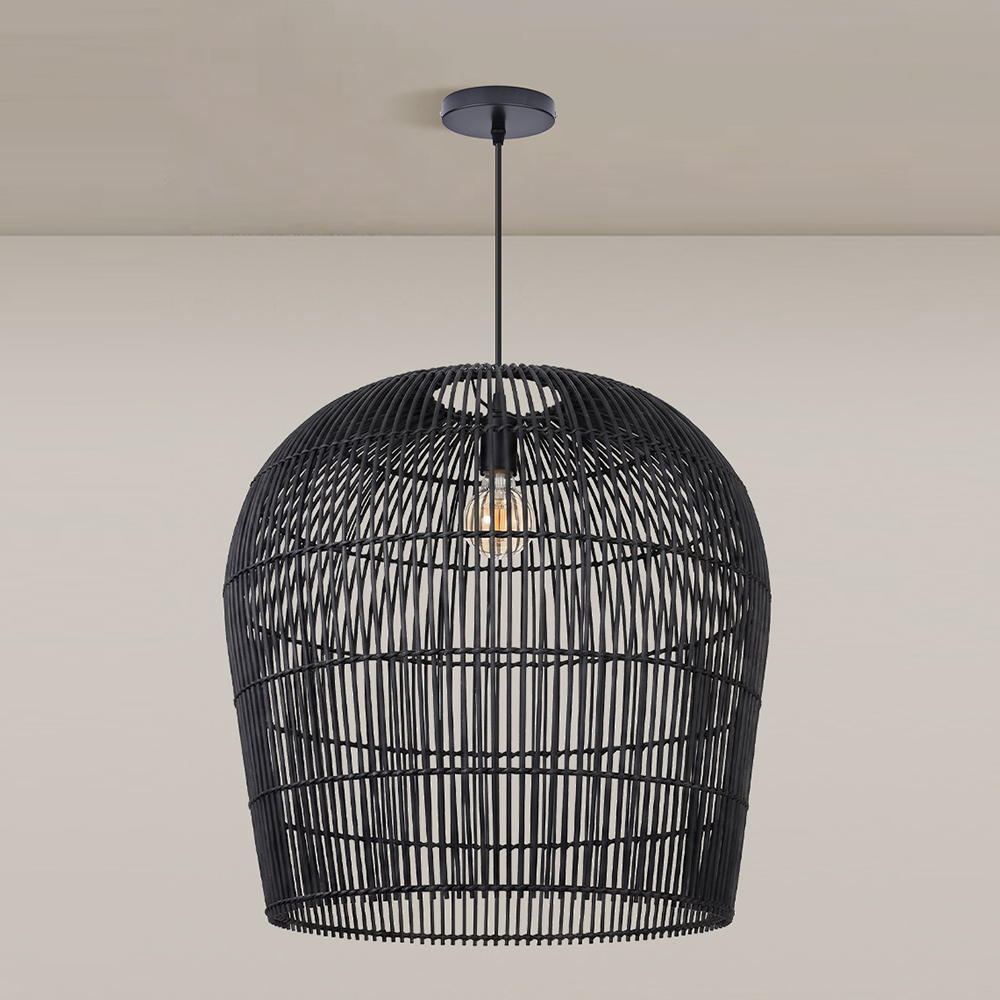 Coastal Chic Rattan Lighting Natural Handwoven Pendant Lamp Shade