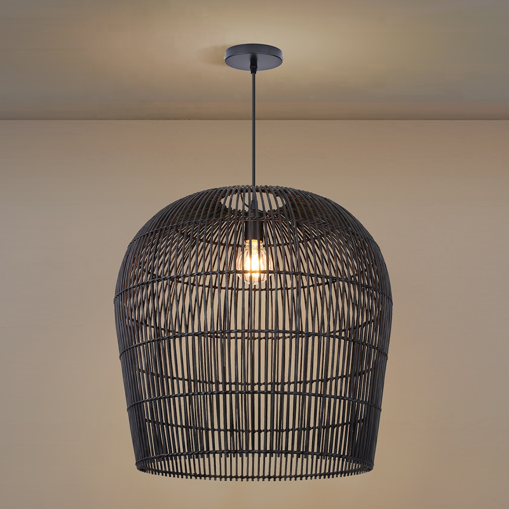 Coastal Chic Rattan Lighting Natural Handwoven Pendant Lamp Shade