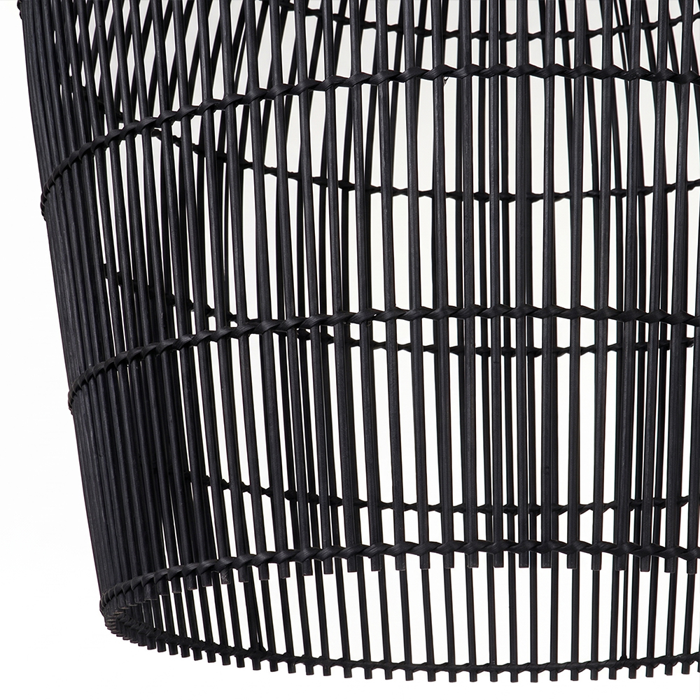 Modern Handwoven Bell-Shaped Rattan Pendant Light Suitable for Indoor Areas