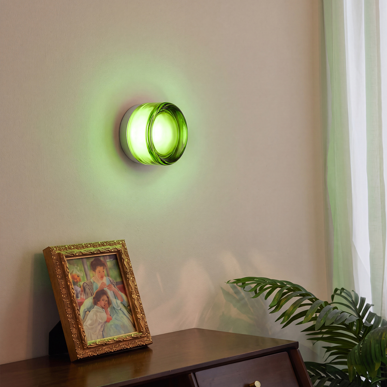 Round Glass Wall Lamp French-style Hallway Ceiling Light
