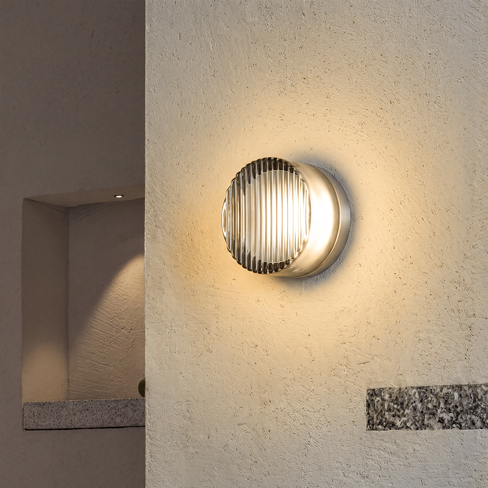 Round Glass Wall Lamp French-style Hallway Ceiling Light