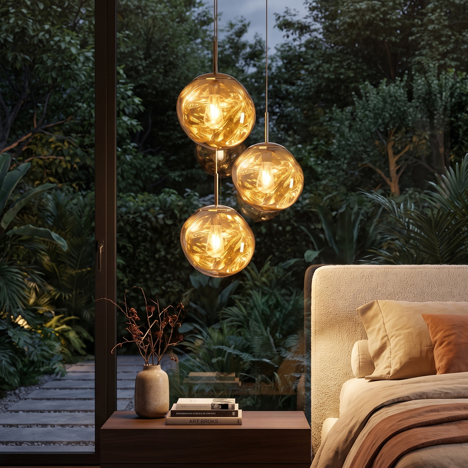 Modern Stairwell Cluster Chandeliers Minimalist Living Dining Room Round Small Pendant Light
