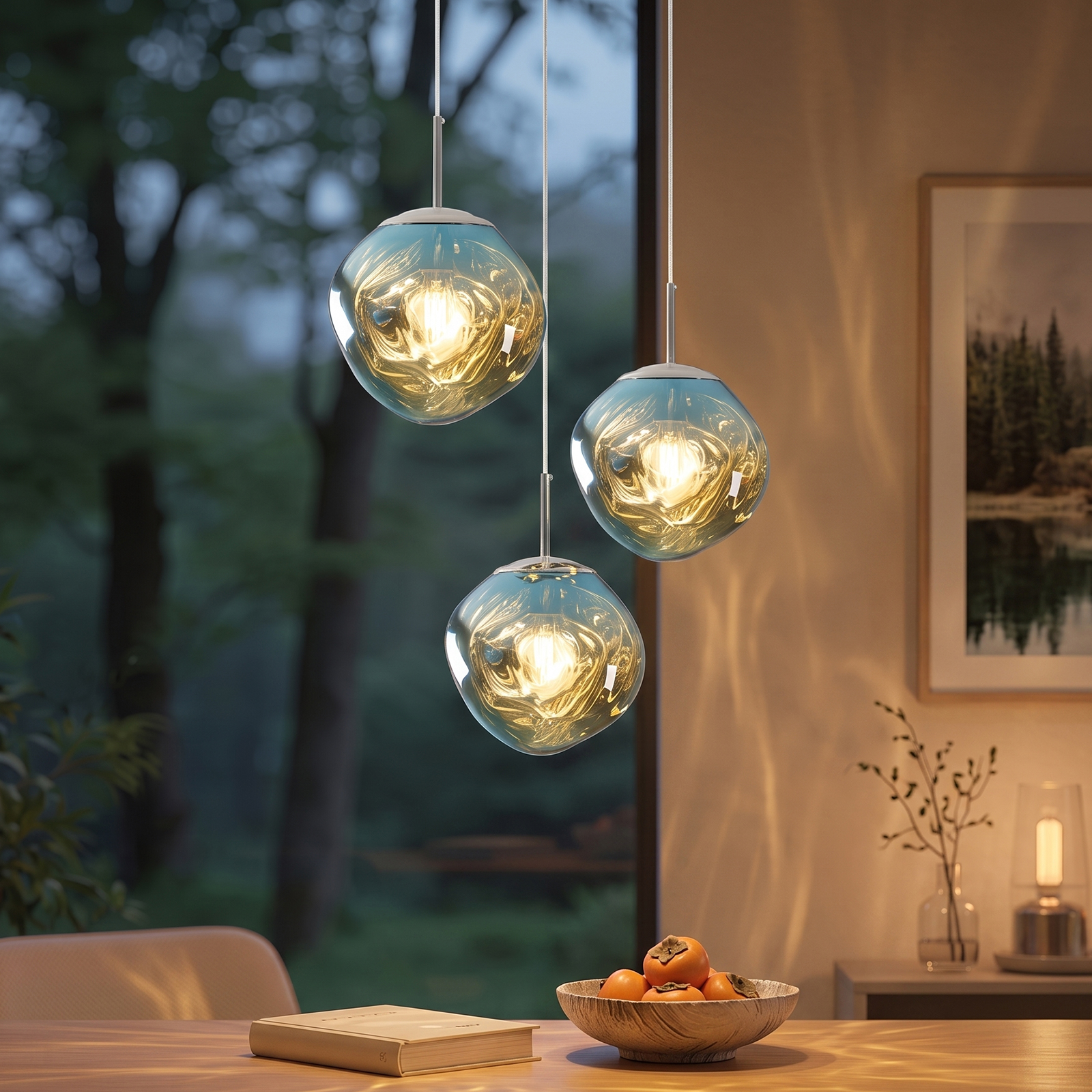 Modern Stairwell Cluster Chandeliers Minimalist Living Dining Room Round Small Pendant Light