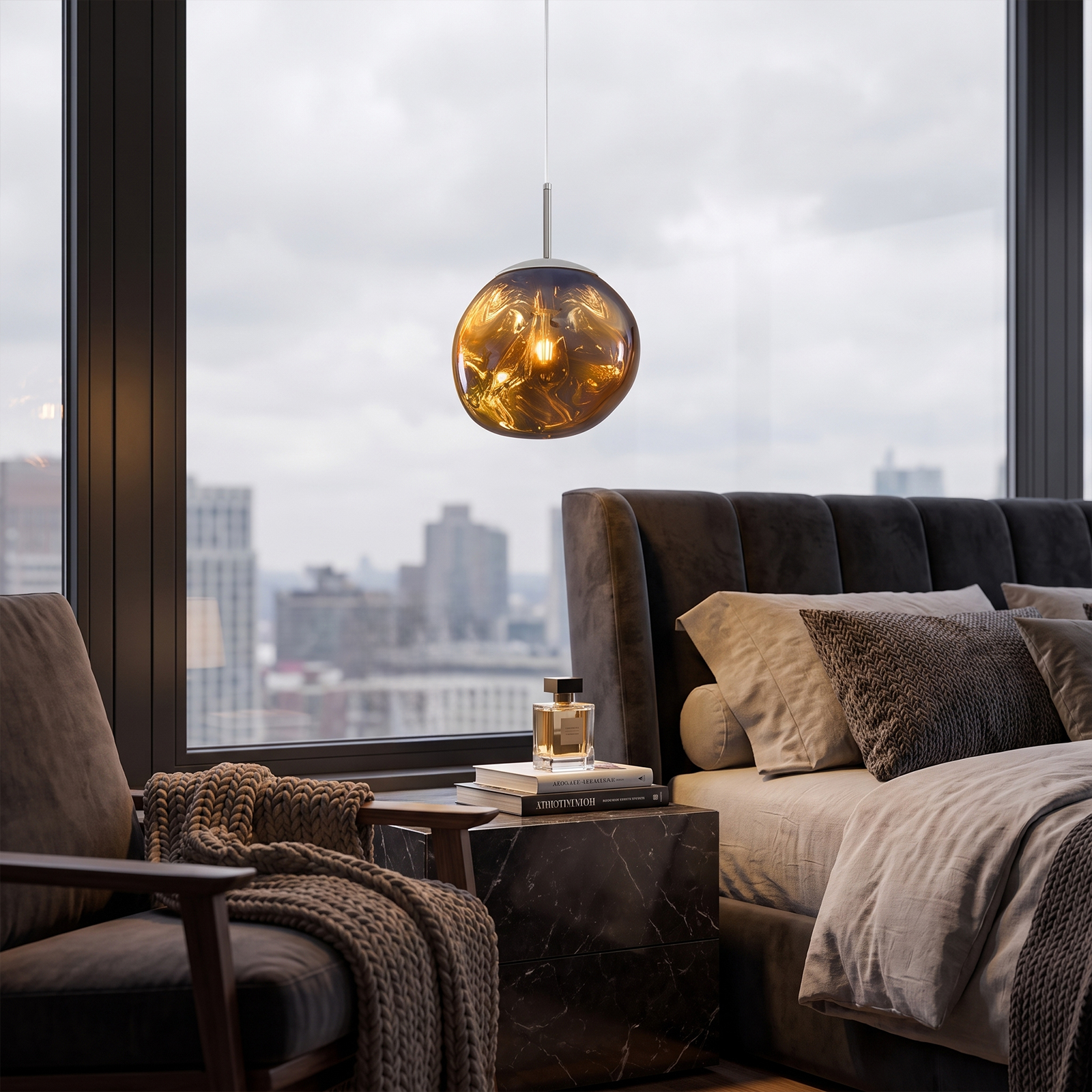 Modern Stairwell Cluster Chandeliers Minimalist Living Dining Room Round Small Pendant Light