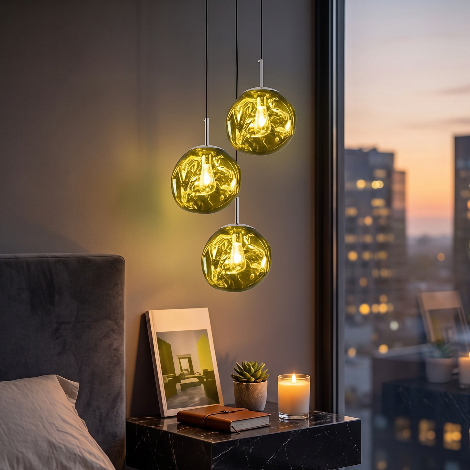 Modern Stairwell Cluster Chandeliers Minimalist Living Dining Room Round Small Pendant Light