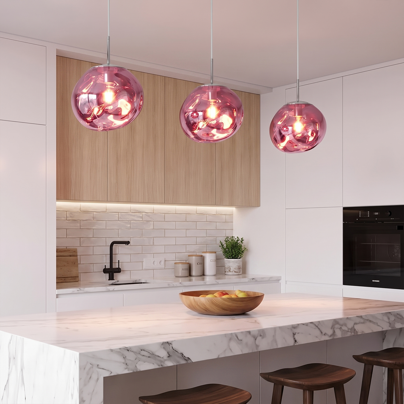 Modern Stairwell Cluster Chandeliers Minimalist Living Dining Room Round Small Pendant Light