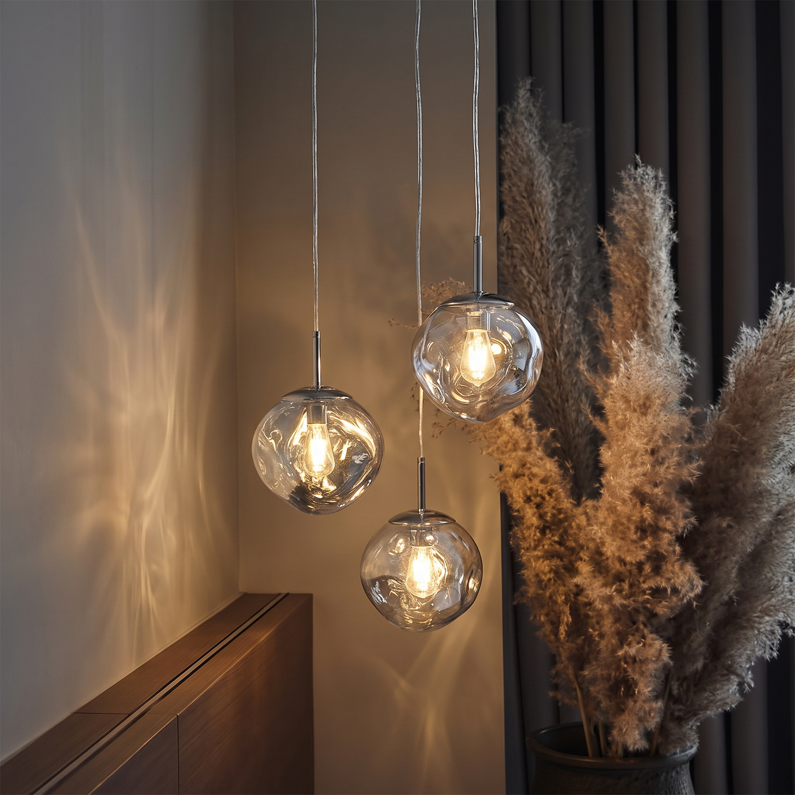 Modern Stairwell Cluster Chandeliers Minimalist Living Dining Room Round Small Pendant Light