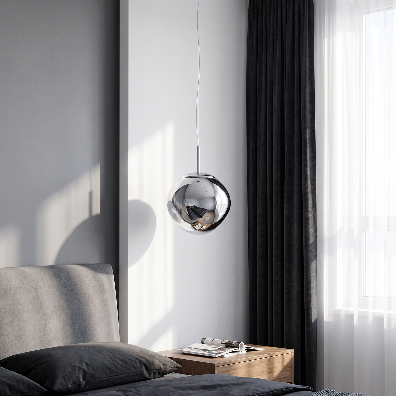 Modern Stairwell Cluster Chandeliers Minimalist Living Dining Room Round Small Pendant Light