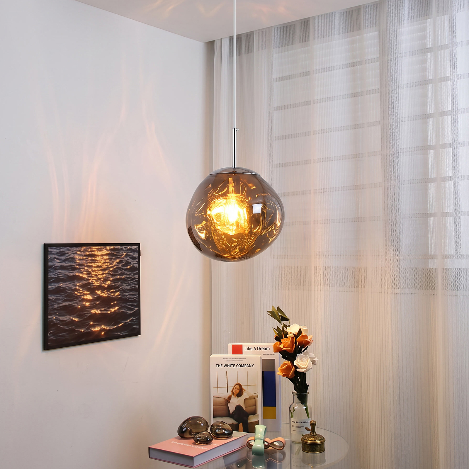 Modern Stairwell Cluster Chandeliers Minimalist Living Dining Room Round Small Pendant Light